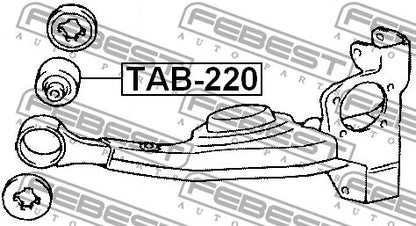 FEBEST 2000-2005 Toyota RAV4 Rear Trailing Arm Bushing TAB-220