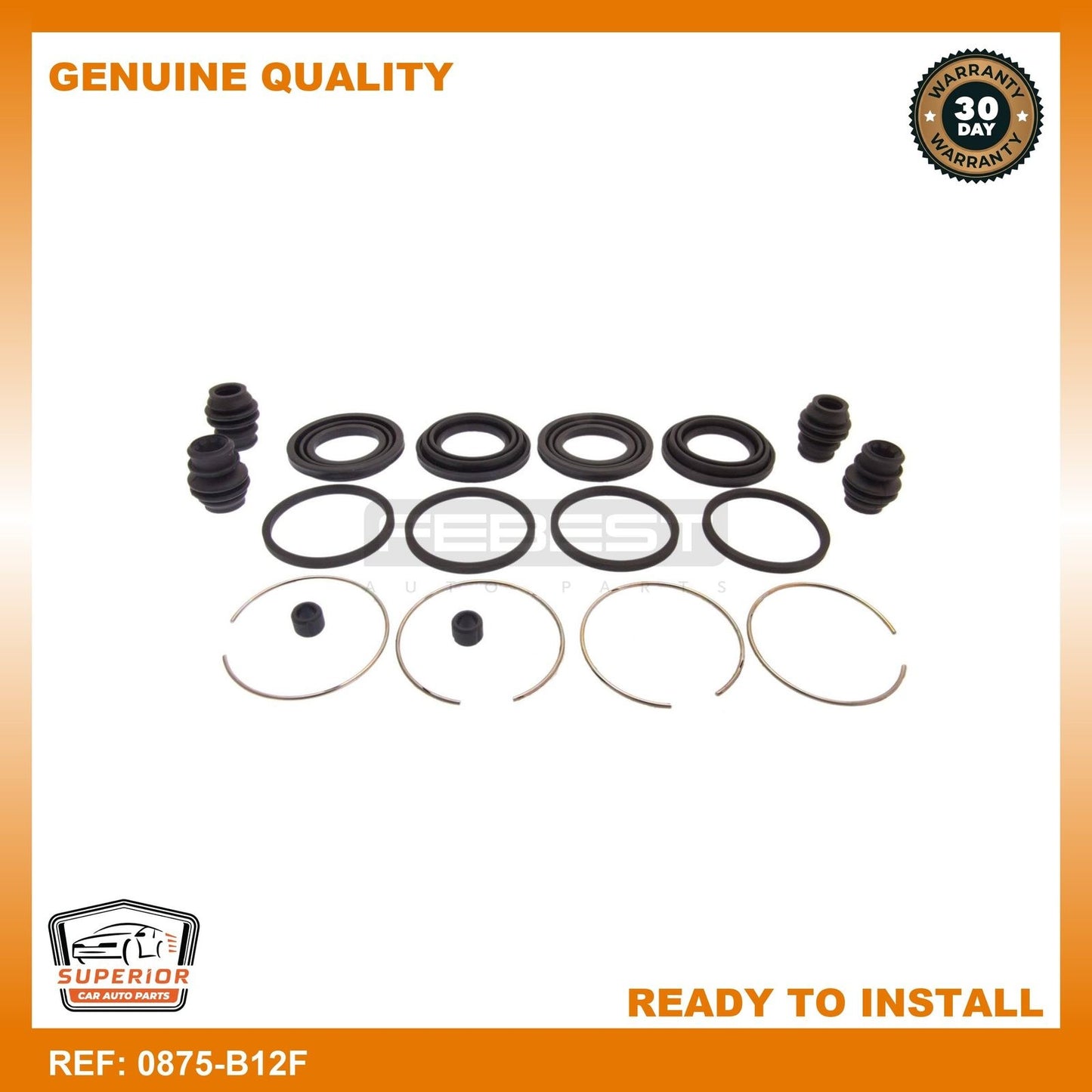 FEBEST SUBARU Front Brake Caliper Repair Kit 0875-B12F