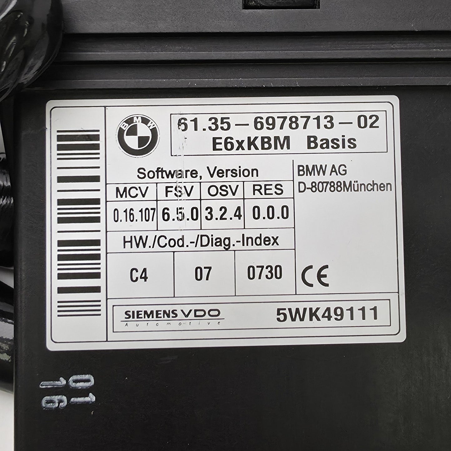 2004-2010 BMW 6 Series BODY CONTROL MODULE 6978713