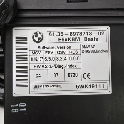 2004-2010 BMW 6 Series BODY CONTROL MODULE 6978713