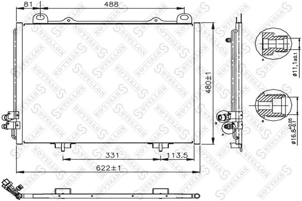 STELLOX MERCEDES-BENZ AC Condenser - 1248300070