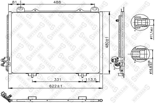 STELLOX MERCEDES-BENZ AC Condenser - 1248300070