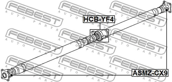 FEBEST 2007-2015 Acura MDX Drive Shaft Bearing Repair Kit HCB-YF4