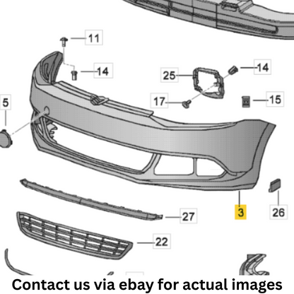 2013 Volkswagen Jetta Front Bumper Cover Used OEM 5C6807217