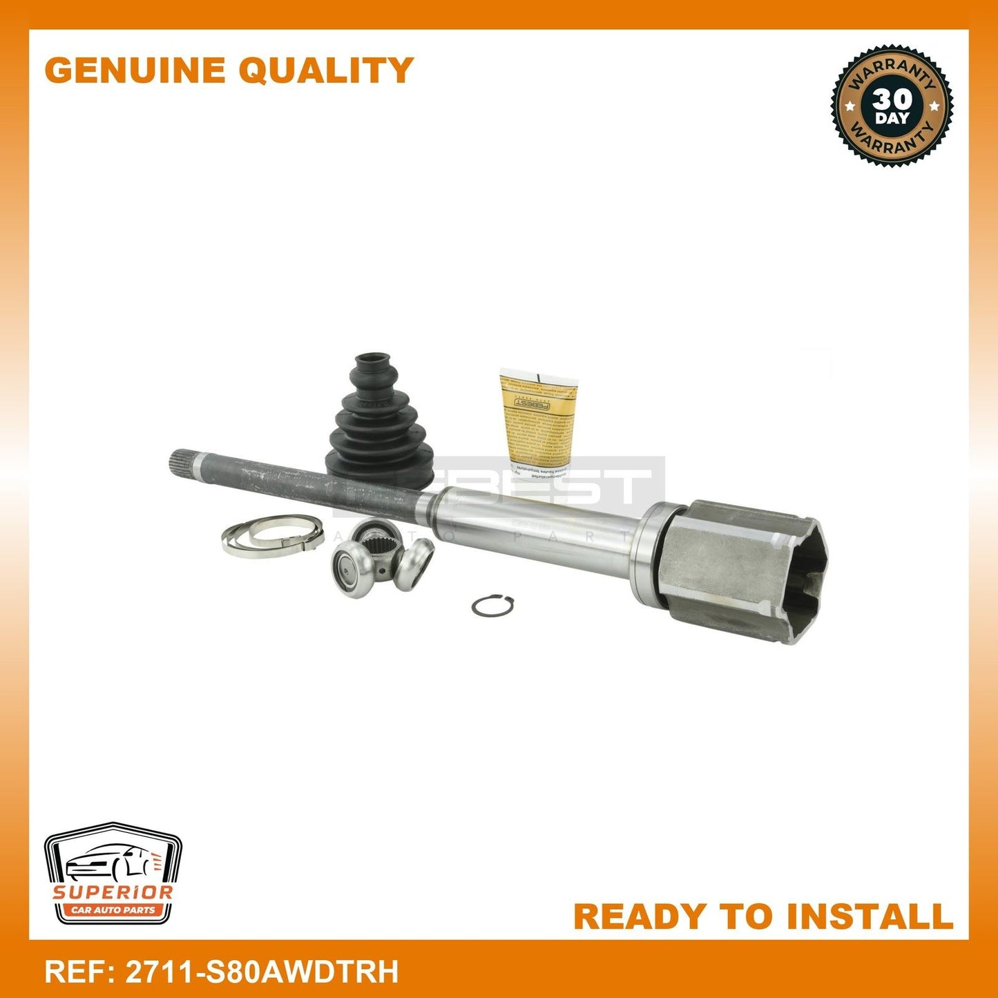 FEBEST 2000-2008 Volvo V70 Inner Cv Joint Right 2711-S80AWDTRH