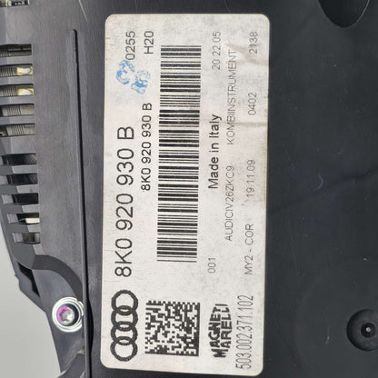 2009-2010 Audi A4 Speedometer Instrument Cluster 8K0920930B