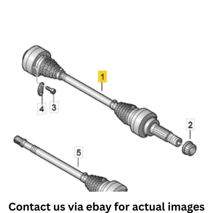 2007 Audi Q7 Rear CV Axle Assembly Set of 2 Used OEM 7L8501201