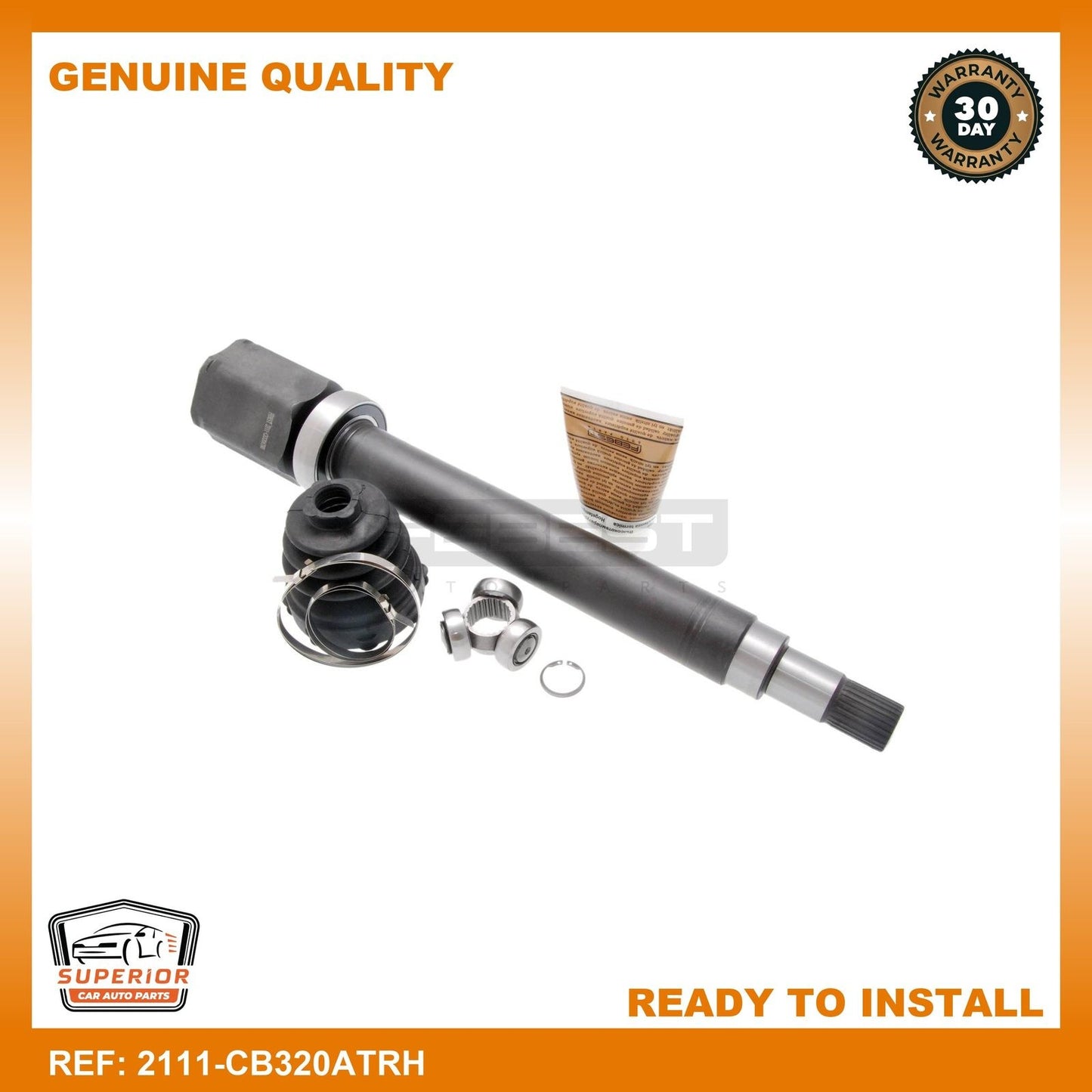 FEBEST 2009-2016 Ford Focus Inner Cv Joint Right 2111-CB320ATRH