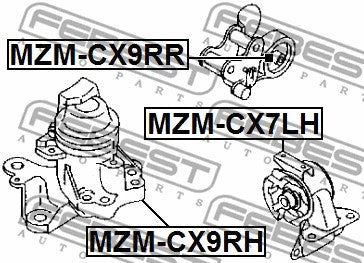 FEBEST 2007-2015 Mazda CX-9 Rear Engine Mount AT MZM-CX9RR