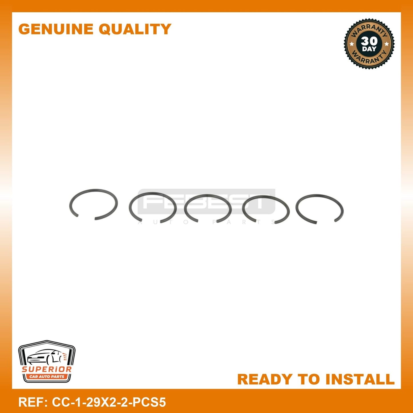 FEBEST 1991-1999 Mitsubishi 3000GT Retaining Ring CC-1-29X2-2-PCS5