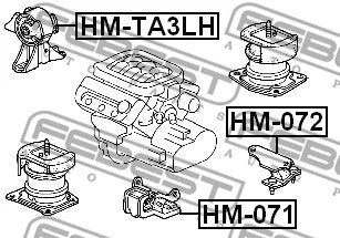 FEBEST 1999-2003 Acura TL Left Engine Mount (Hydro) AT HM-TA3LH
