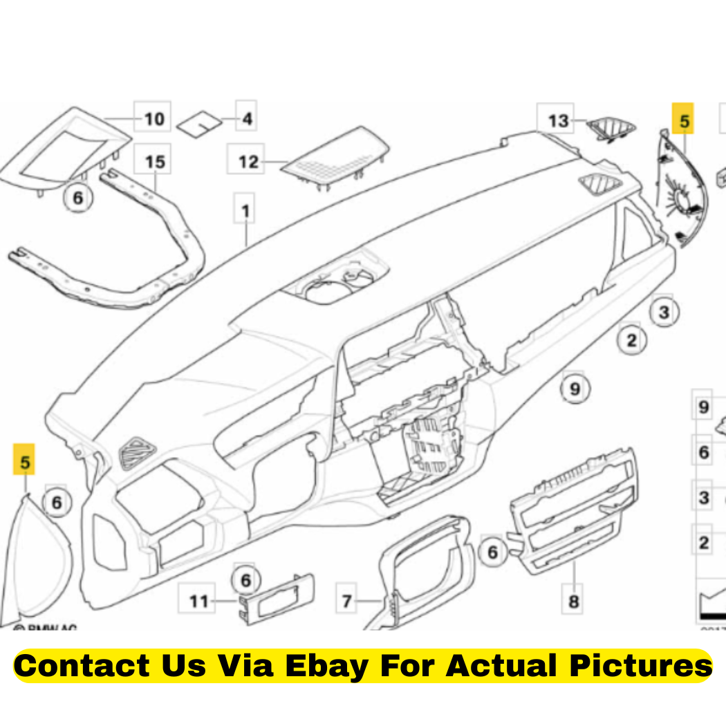 2012 BMW X6 Right Lateral Trim Panel Used OEM 51456972422