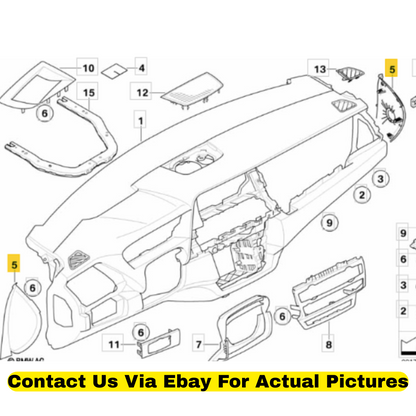 2012 BMW X6 Right Lateral Trim Panel Used OEM 51456972422