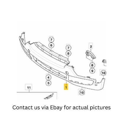 2009 BMW X5 Front Bumper Trim Panel Used OEM 51117172402