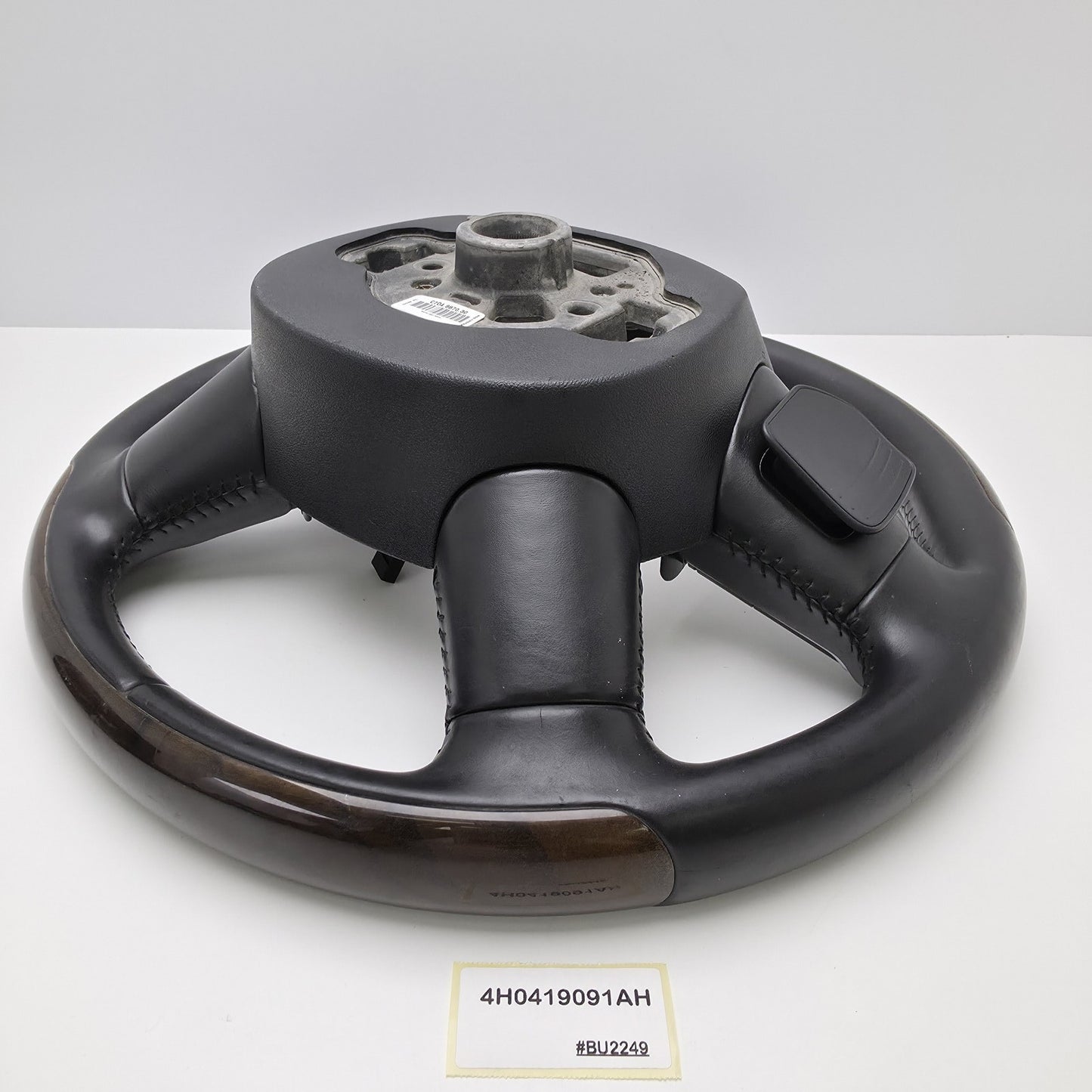 2014-2017 Audi A8 4H Leather Wood Steering Wheel with Shift Paddles 4H0419091AH
