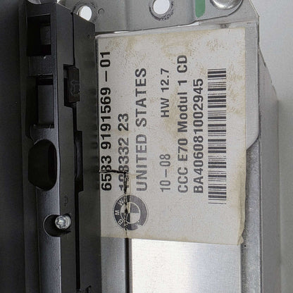 2007-2013 BMW E70 AM FM Radio CD DVD Navigation Player CCC 9191569