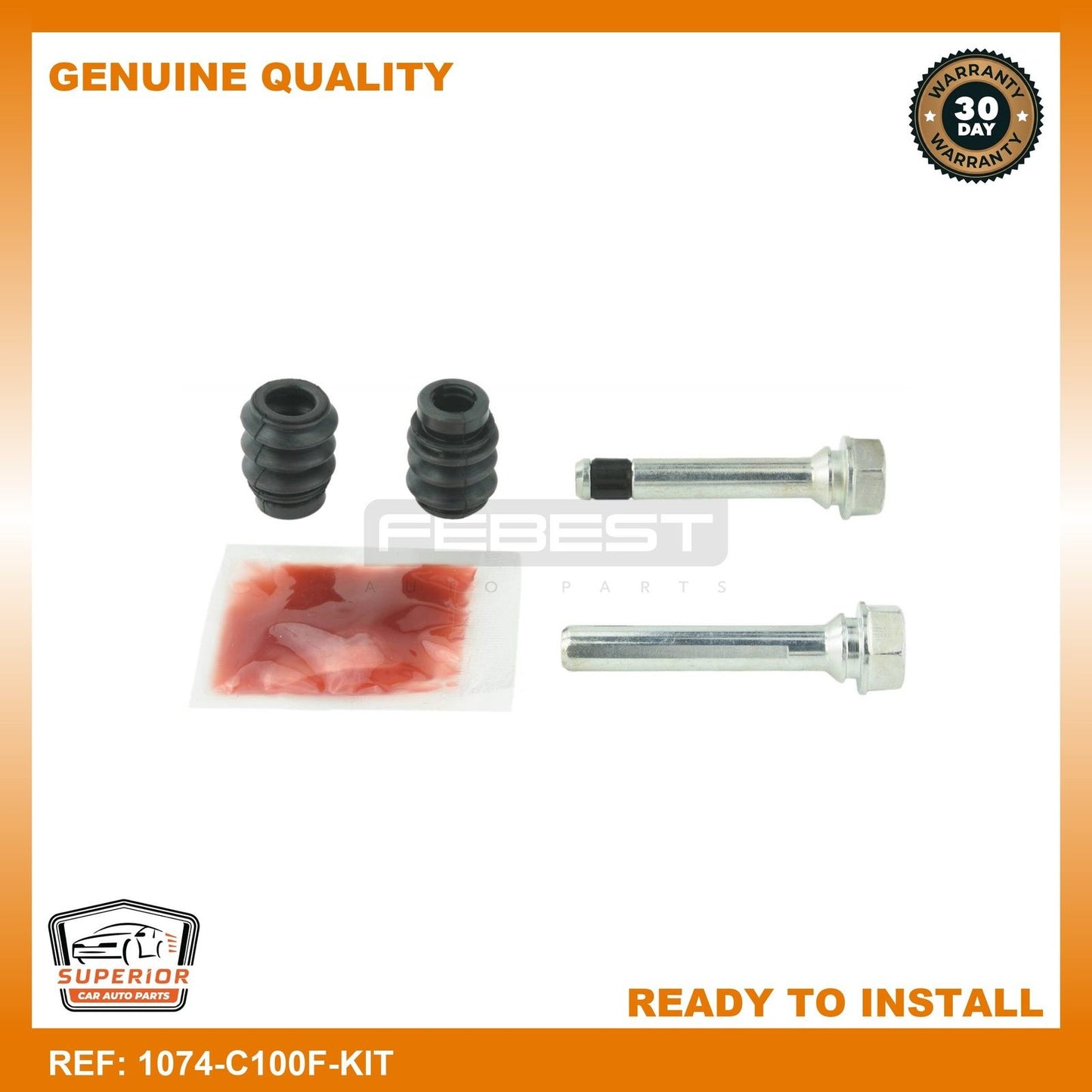 FEBEST 2017-2021 Buick Encore Front Caliper Slide Pin Kit 1074-C100F-KIT