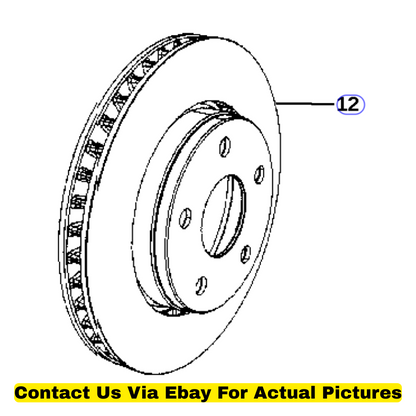 2014 Jeep Cherokee Front Brake Rotor Set Used OEM 4779884AA