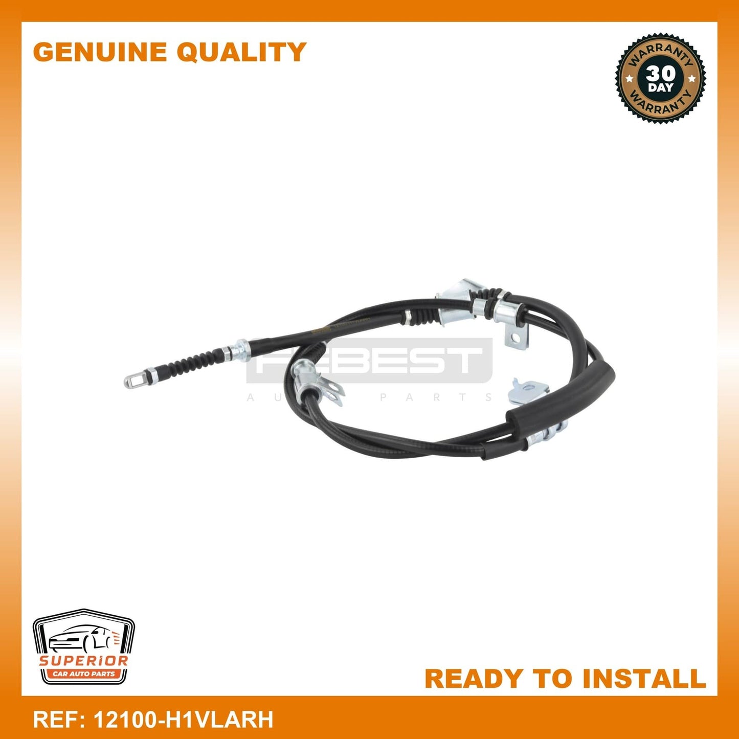 FEBEST HYUNDAI Parking Brake Cable 12100-H1VLARH
