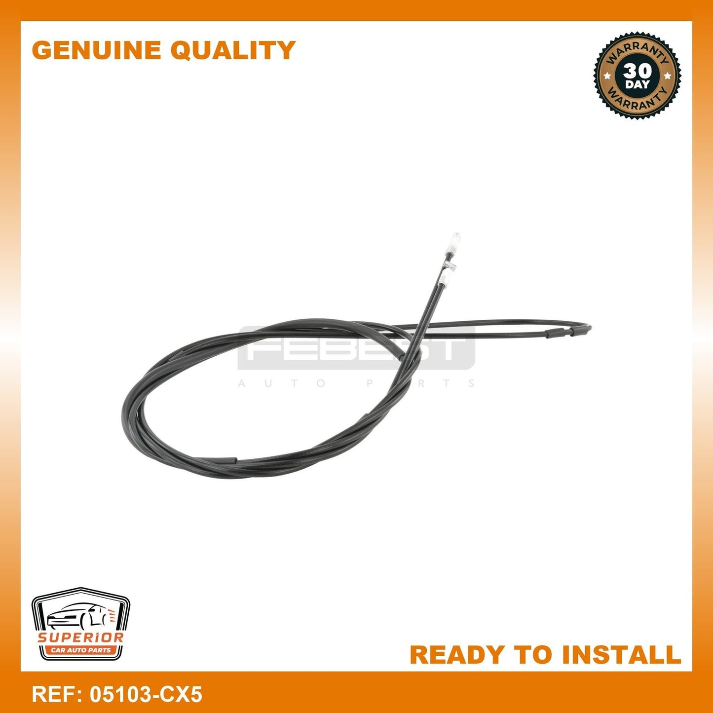 FEBEST 2013-2017 Mazda CX-5 Fuel Lid Lock Control Cable 05103-CX5