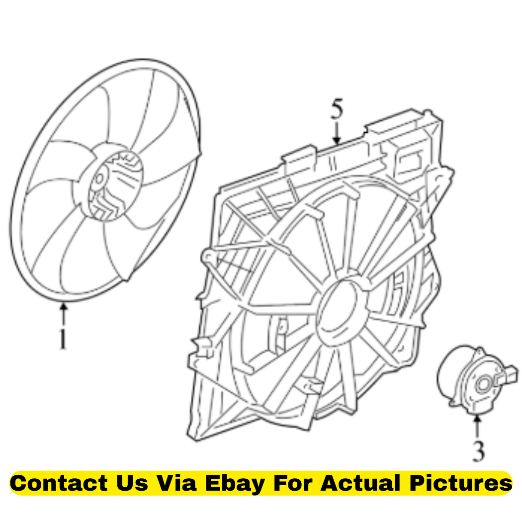 2011 Cadillac CTS Cooling Fan Blade Motor Shroud Used