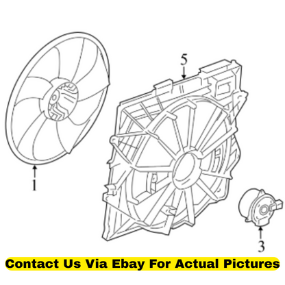 2011 Cadillac CTS Cooling Fan Blade Motor Shroud Used