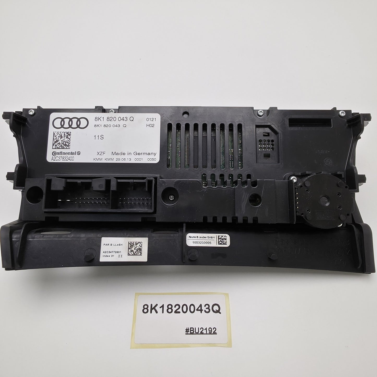 2013-2016 Audi A5 Single Zone A/C Climate Control 8K1820043Q