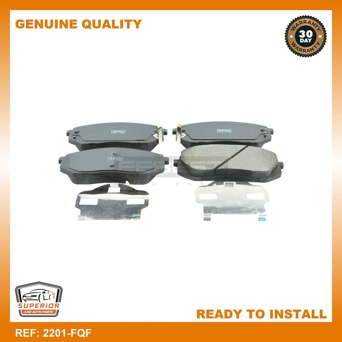 FEBEST 2015-2021 Hyundai Tucson Disc Brake Pad Set 2201-FQF