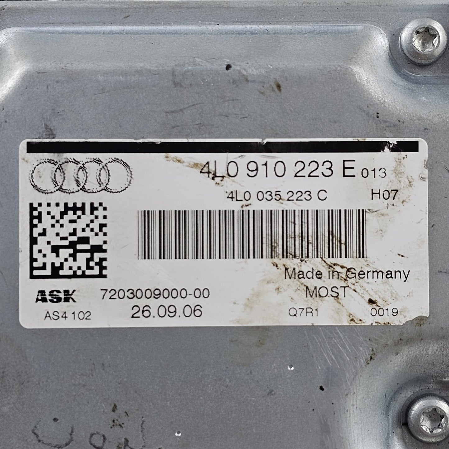 2007-2016 Audi Q7 Radio Sound Amplifier Unit 4L0910223E
