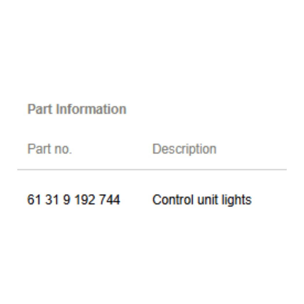 2013 BMW 520i Headlight / Light Control Switch Used OEM 61319192744