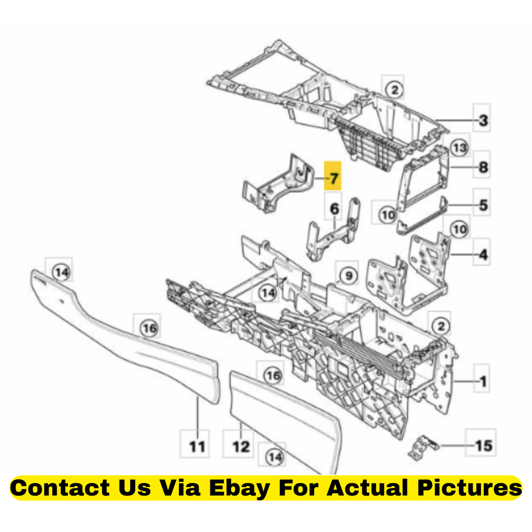 2012 BMW X6 Centre Console Front Bracket Used OEM 51166954951