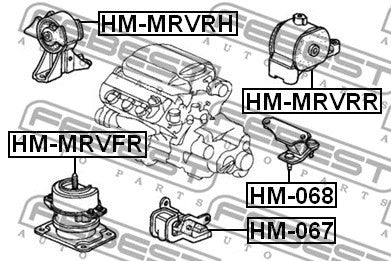 FEBEST 2001-2007 Acura MDX Front Engine Mount (Hydro) HM-MRVFR