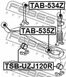 FEBEST 2001-2012 Toyota Camry Rear Stabilizer Bar Bushing TAB-535Z
