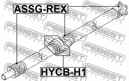 Hyundai Starex H1 Center Drive Shaft Bearing FEBEST HYCB-H1 49100-4H000