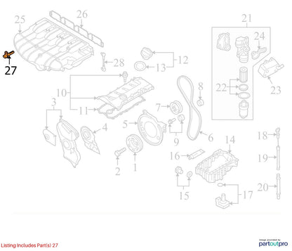2010–2012 AUDI Engine Air Charge Intake Temperature Sensor USED OEM 06B905379D