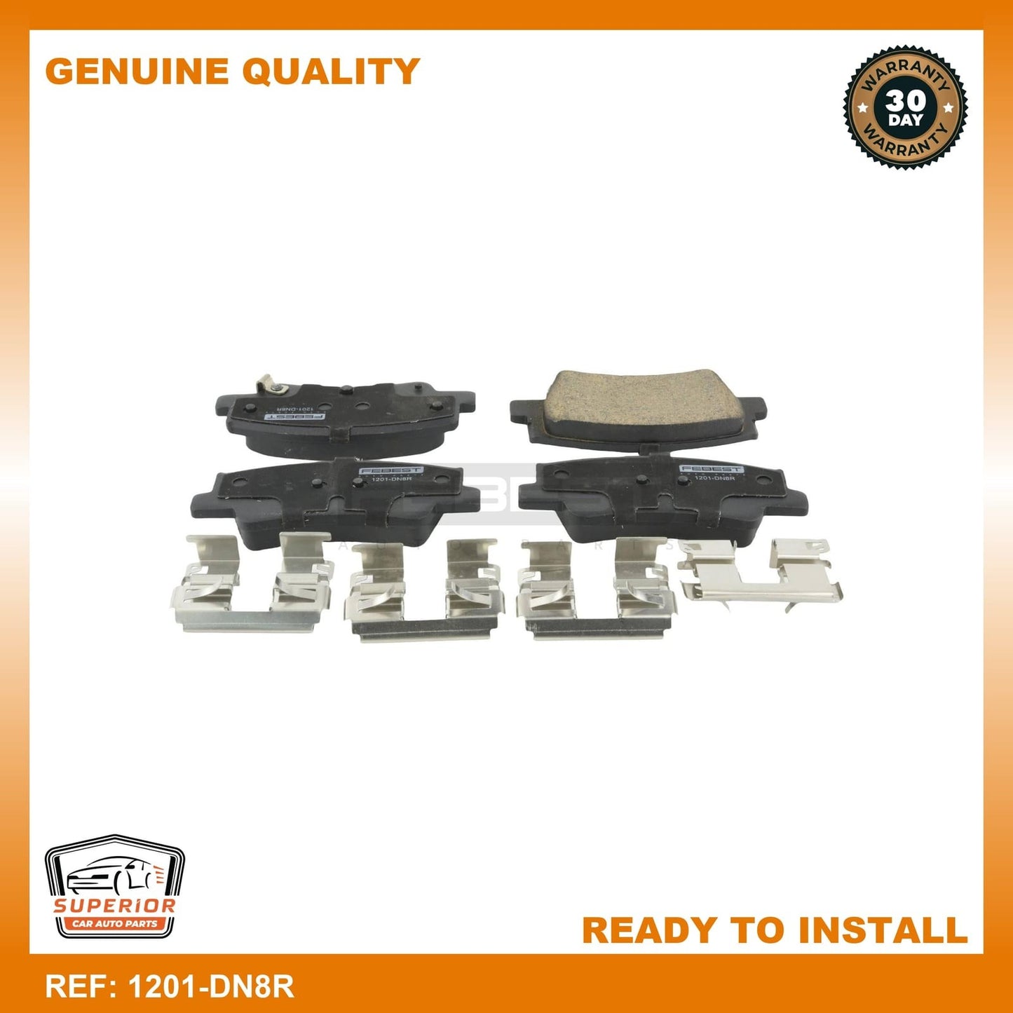 FEBEST 2019-2021 Hyundai Sonata Pad Kit Disc Brake Rear 1201-DN8R