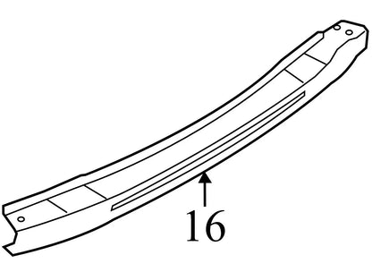 2013 Audi A4 Quattro Rear Bumper Impact Bar Used OEM 8T0807313A