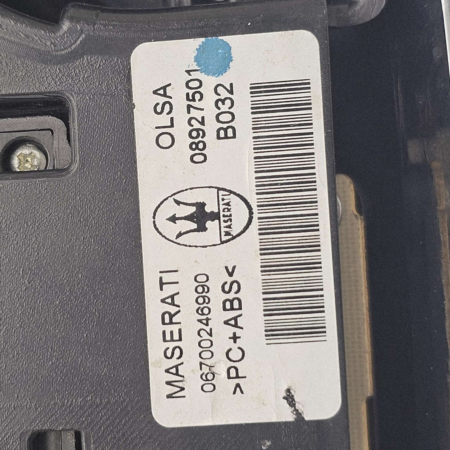 2015 Maserati Quattroporte VI Dome Light Sunroof Control Module 06700246990