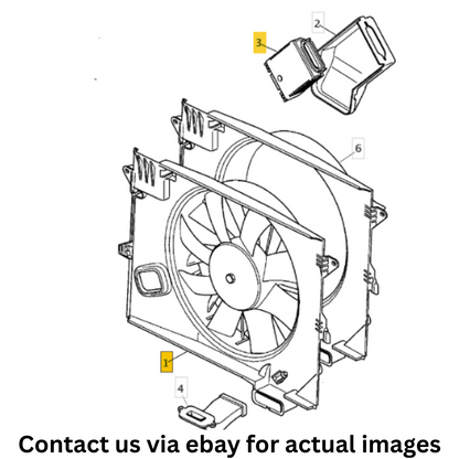 2000 Jaguar S-Type Radiator Fan, Shroud & Control Module Used OEM XR82853