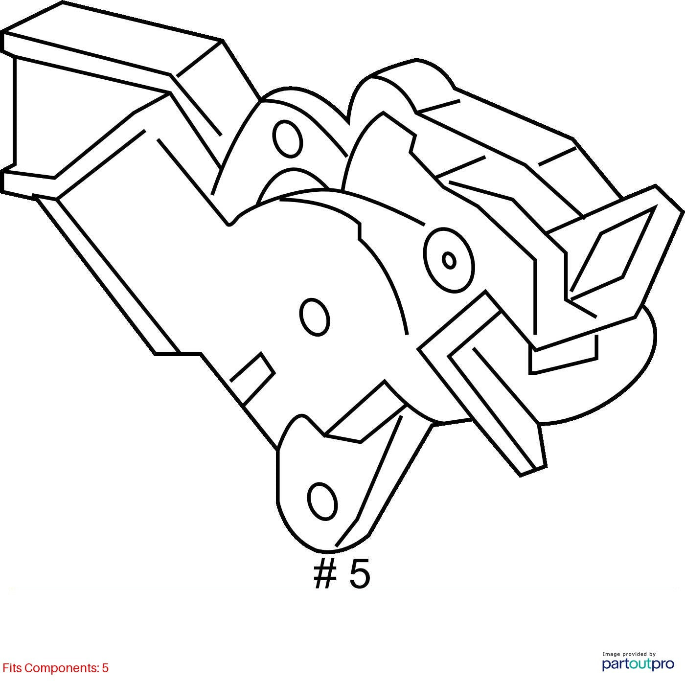 2018 Cadillac CTS Instrument Panel Compartment Door Latch Actuator Used 23197329