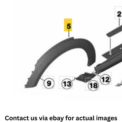 2012 Mini Cooper Countryman Front Left Wheel Arch Cover Used OEM 51779801881