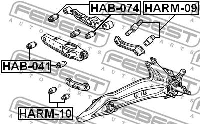 FEBEST 1995-2005 Honda Civic Rear Transverse Arm Bushing HAB-041
