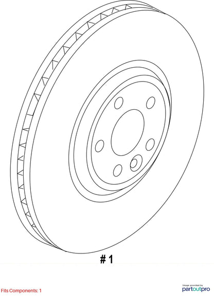 2018 Jaguar F‑Pace Brake Disc Kit Used OEM T4A2342