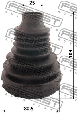 FEBEST 2009-2017 BMW X3 Boot Inner CV Joint Kit PVC 80.5X109X25 1915P-F25T