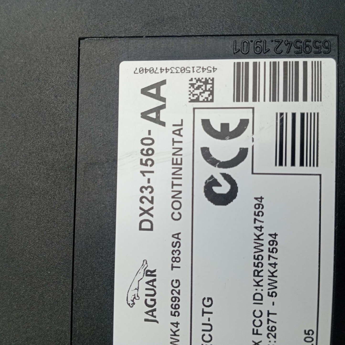 2010-2015 Jaguar F-Type Tire Pressure Control Unit DX231560AA