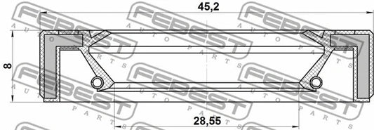 FEBEST 1995-2005 Lexus IS300 Shaft Seal Drive Shaft 95GAY-30450808X