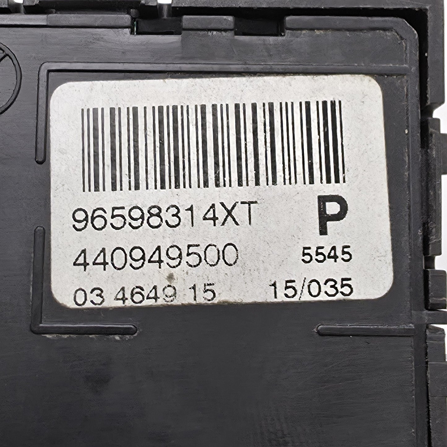 2008-2012 Citroen C5 X7 Seat Control Switch 96598314