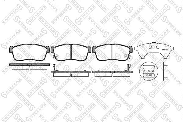 STELLOX 2000-2001 Suzuki Swift Brake Pad Set, Disc Brake 04465B1020