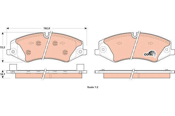 TRW Disc Brake Pad Set GDB1898