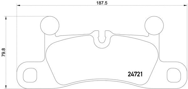 BREMBO 2010-2018 Volkswagen Touareg Rear Brake Pad Set P65027